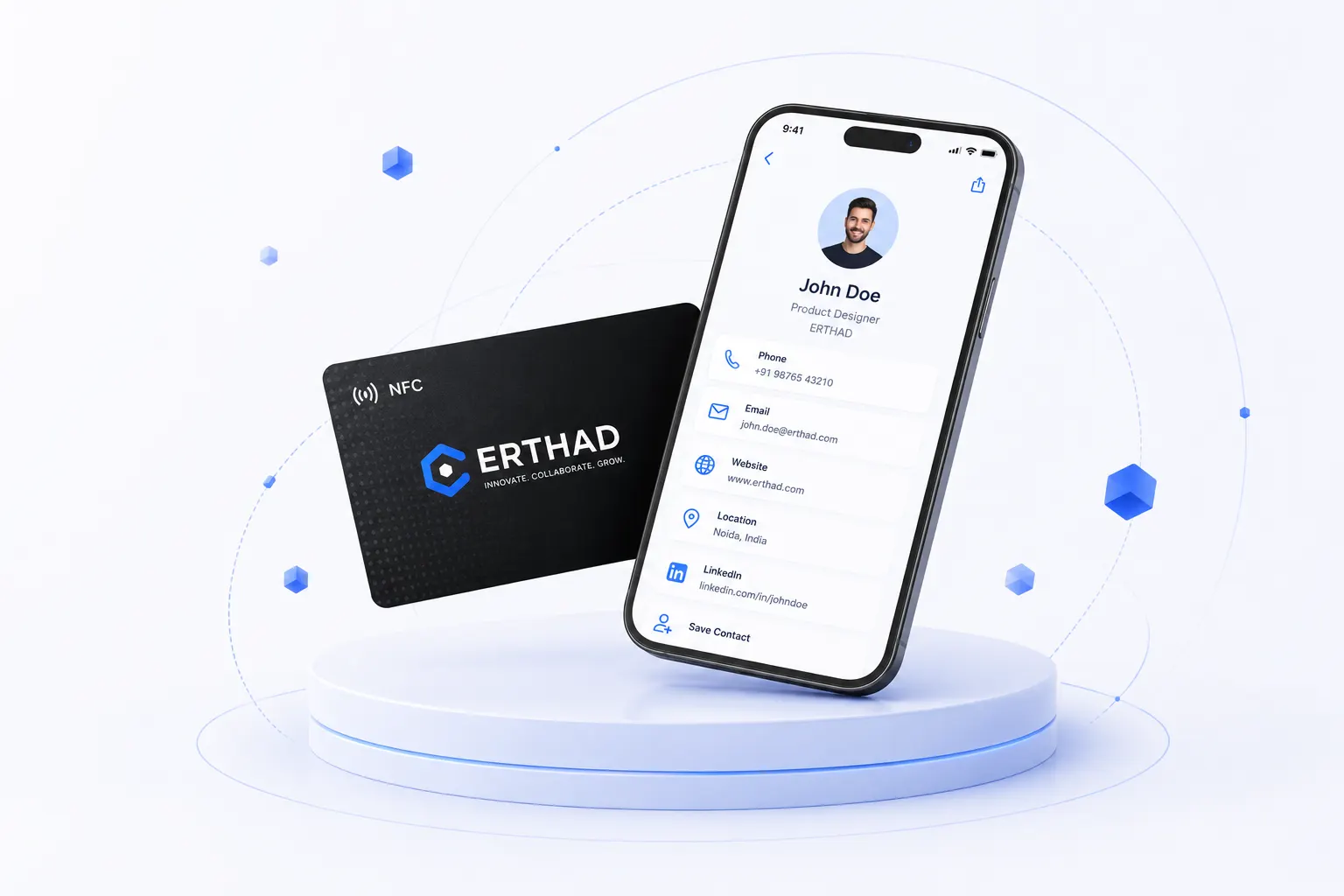 NFC Smart Business Card on Mobile